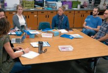 A group of teachers are having a meeting.