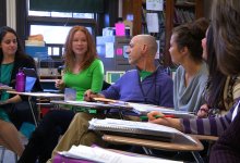 Teachers are having a group meeting.