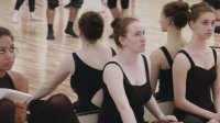 Girl students are in a ballet class