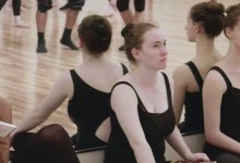 Girl students are in a ballet class