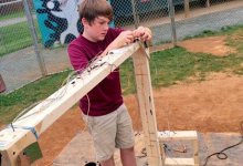 Nick working on an electrical project