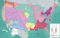 Map showing distribution of Native American tribes before colonization