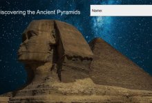 A google slide with multimedia about the ancient pyramids