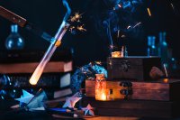 Making stars: magical still life with sparks