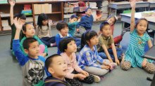 Students in a class at Haines Elementary school