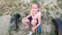 Young girl on playground