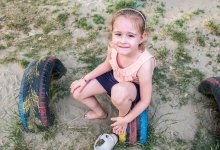 Young girl on playground