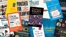 Collage of book covers recommended to new teachers