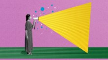 illustration of woman speaking into megaphone