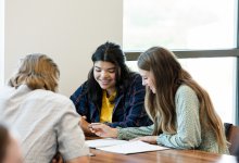 Photo of high school students working in a group