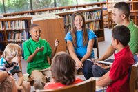 Elementary students working out a problem in a restorative circle