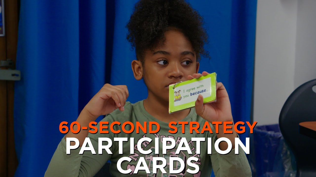 60-Second Strategy: Participation Cards