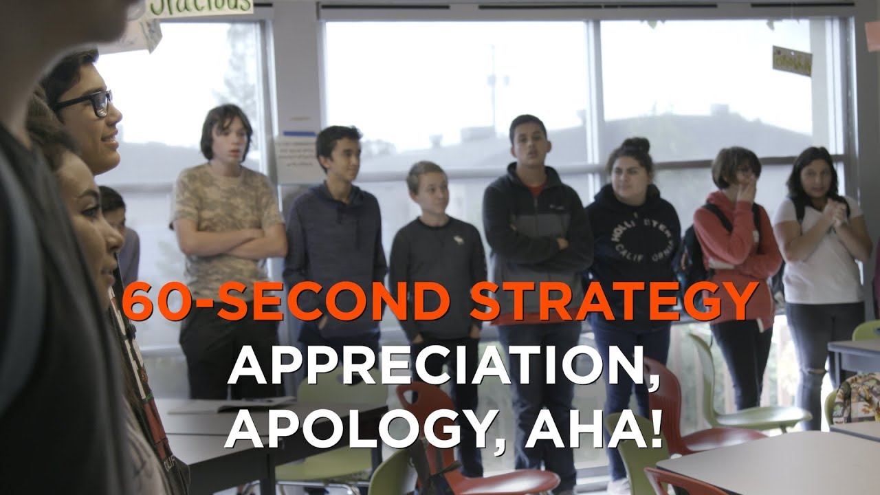 60-Second Strategy: Appreciation, Apology, Aha!